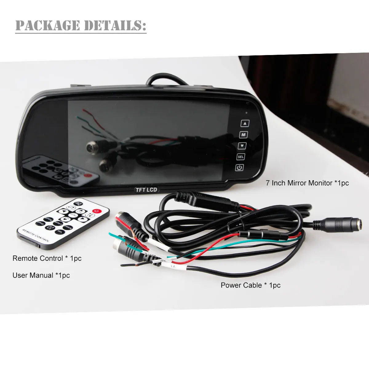 RV Motorhome 7 Inches TFT LCD Monitor Twin Lens Van Backup Dual Reverse Camera System Dual Camera for Truck