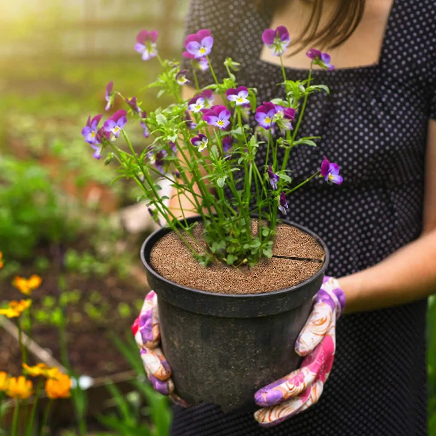 16 inch Diameter  Coir Fiber biodegradable coir mulch for tree plant protection