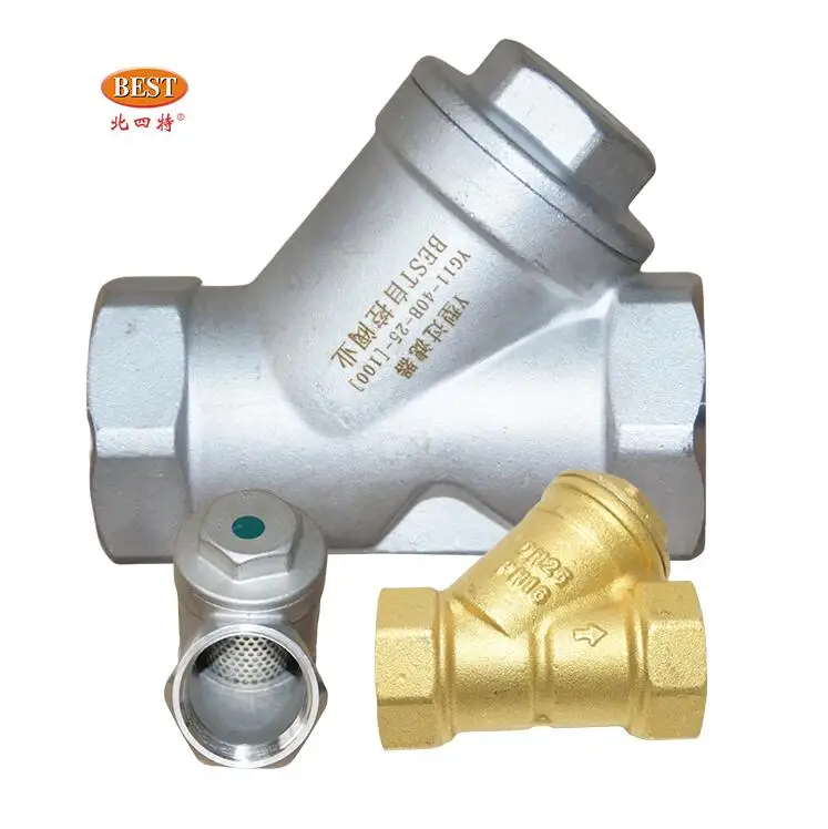 Valves YG11 Brass Carbon Steel Stainless Steel Threaded Type Y Strainer Filter