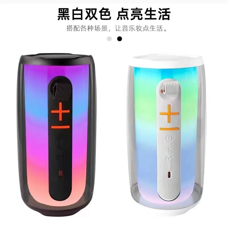 2023 Pulse6 GRB wireless  speaker  pulse 5 LED flash light waterproof speaker pulse 6 booms box flip5 flip6 mini speaker