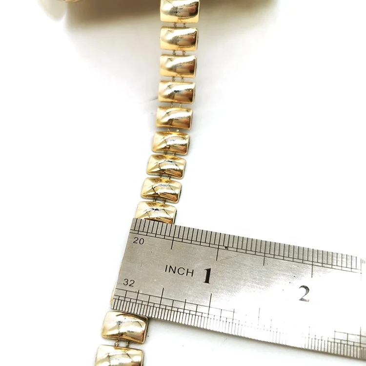 wholesale rose gold Steamed bun shape plastic rhinestone acrylic cup chain roll polypropylene trimming for garment decor