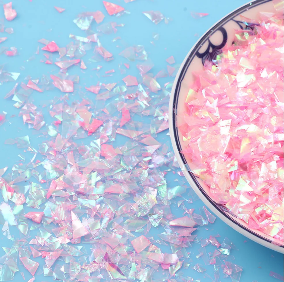 500g Colorful Glittering Sugar Paper Nail Flakes Sequins Toys For Kids Slime  Filler Decoration Material Accessories