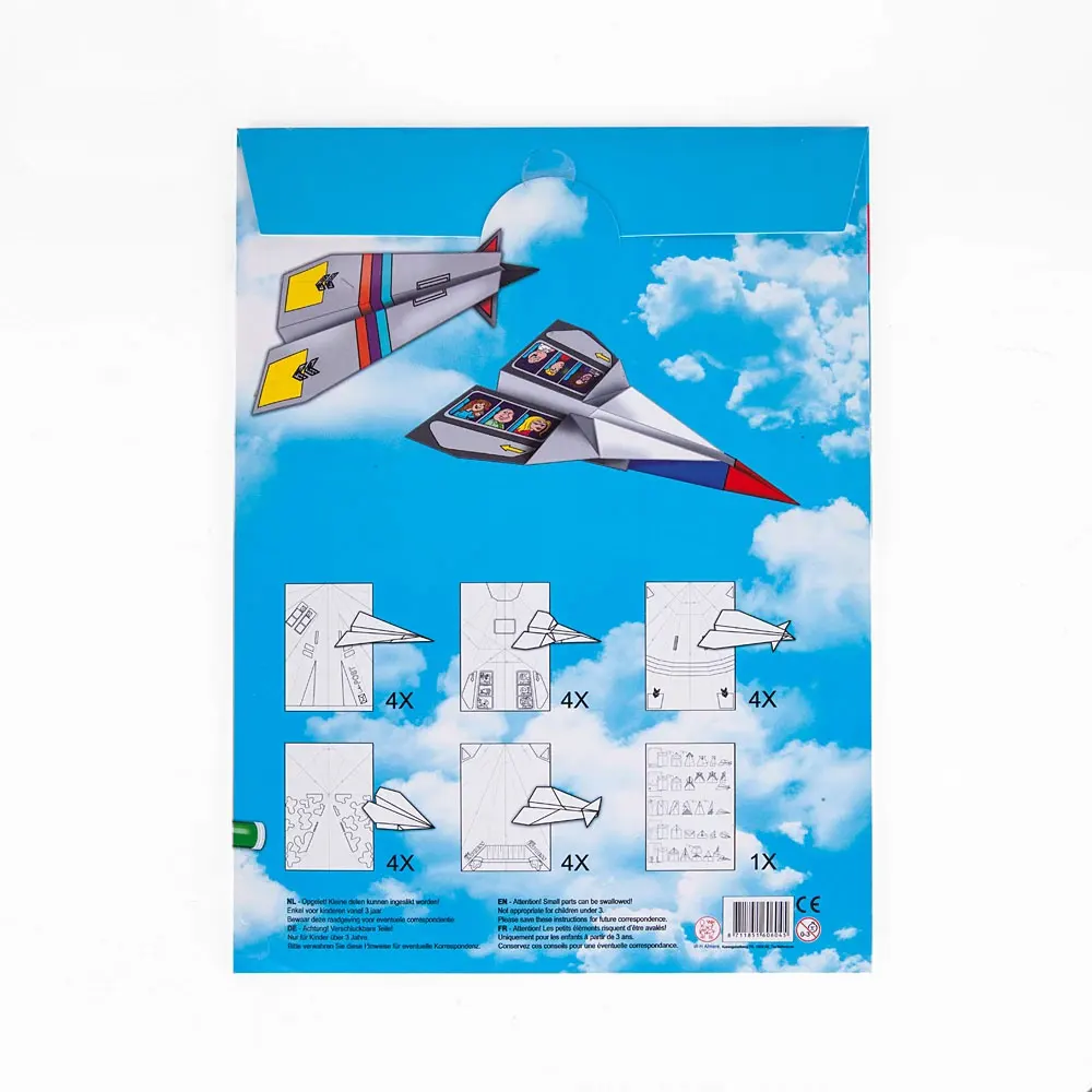 GF Popular Customized Raw Material Paper Airplanes Handicrafts Handmade Origami Paper for Kids Fold and Fly