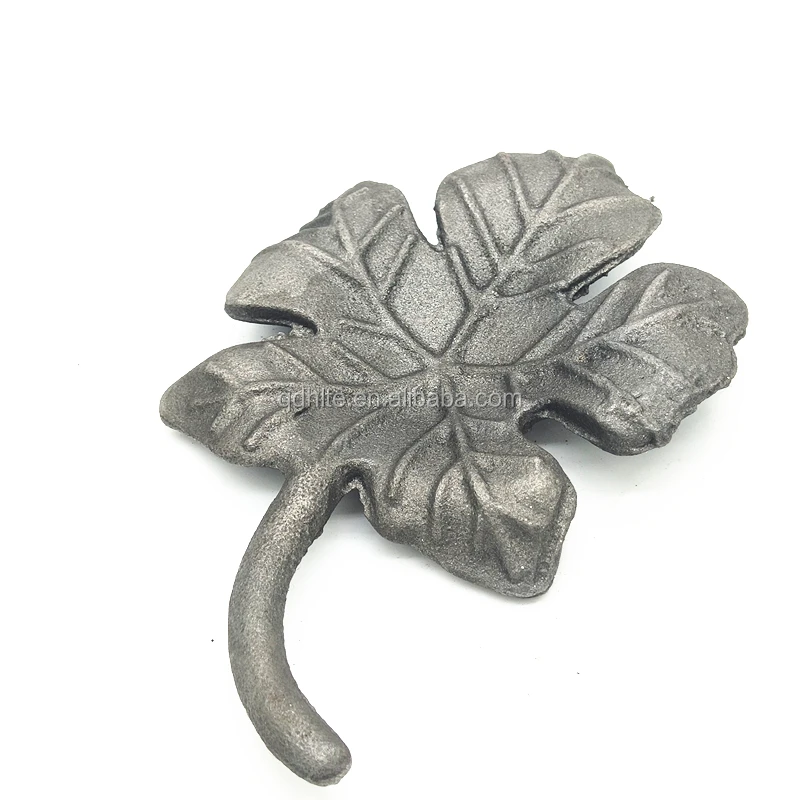 High quality wrought iron steel flowers, cast steel leaves, steel grapes leaves