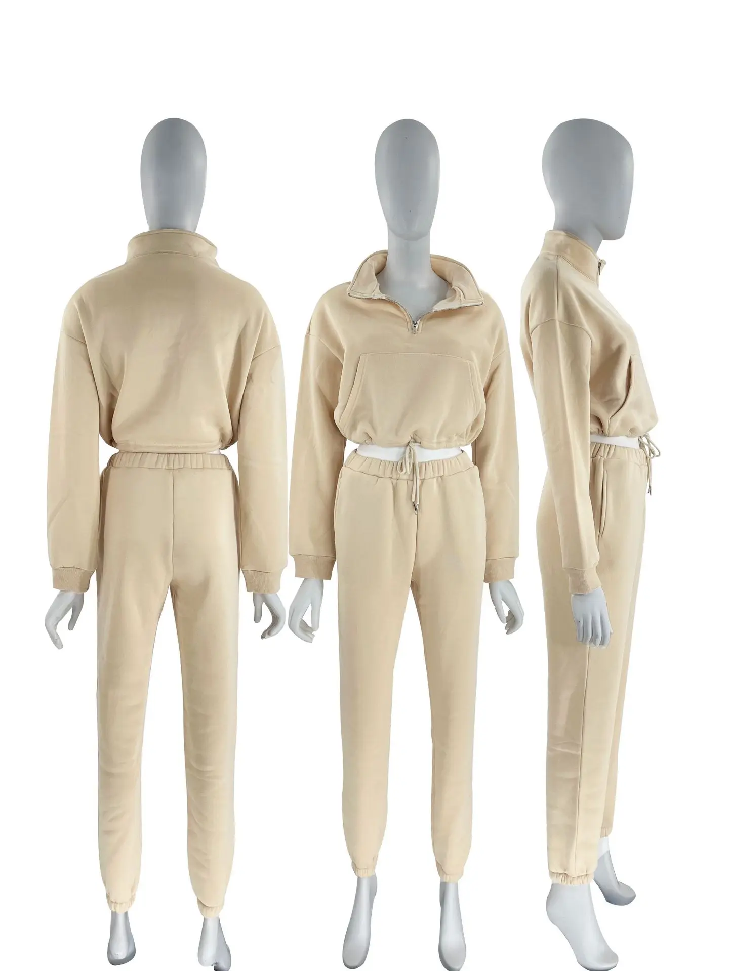 Solid Color Women Two Piece Set Tracksuits Casual Sweatsuits 2 Piece Set Sweatshirt Sweatpants Winter Fall Sweat Suits