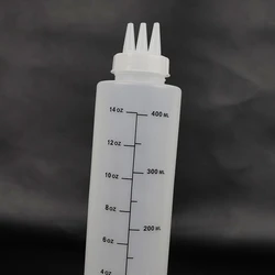 Custom Food Grade 8oz 16oz 32oz HDPE Soft Empty Plastic Sauce Squeeze Bottle 3 Hole Squeeze Bottle for Sauce With Twist Off Cap