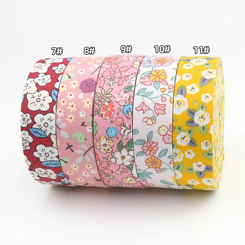 HT sublimation custom woven ribbon printing 38mm 50mm 75mm DIY bow gift packaging cartoon Christmas ribbon