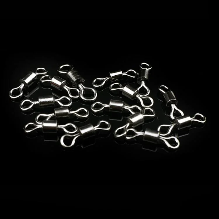 Rocklure 76pcs American Ball Bearing Swivel Fishing Hooks Snap Fishing Swivel Set