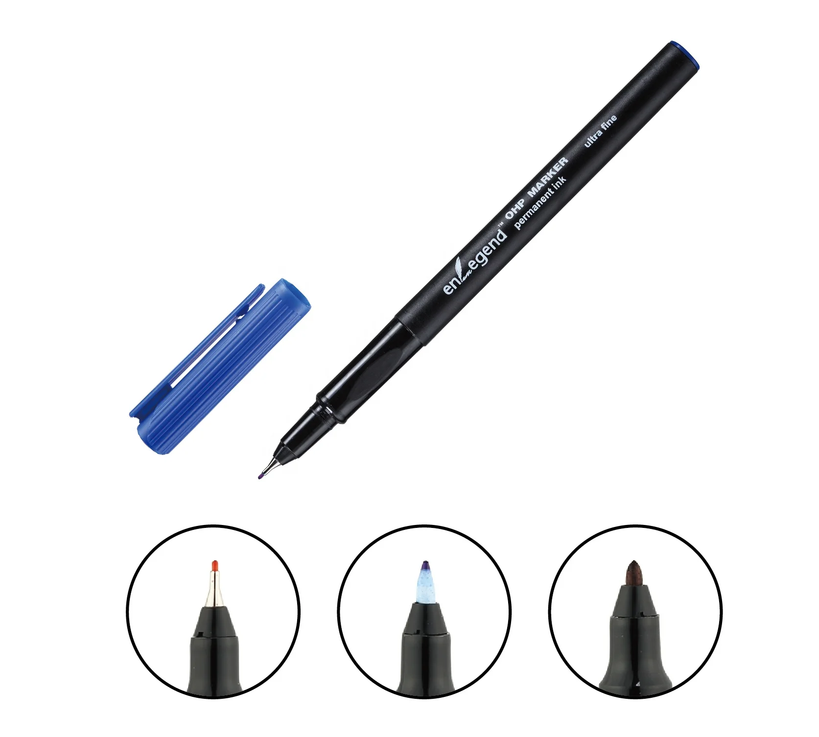 Premium Bulk Multi-Color OHP Permanent Marker Set with Long-Lasting Ink