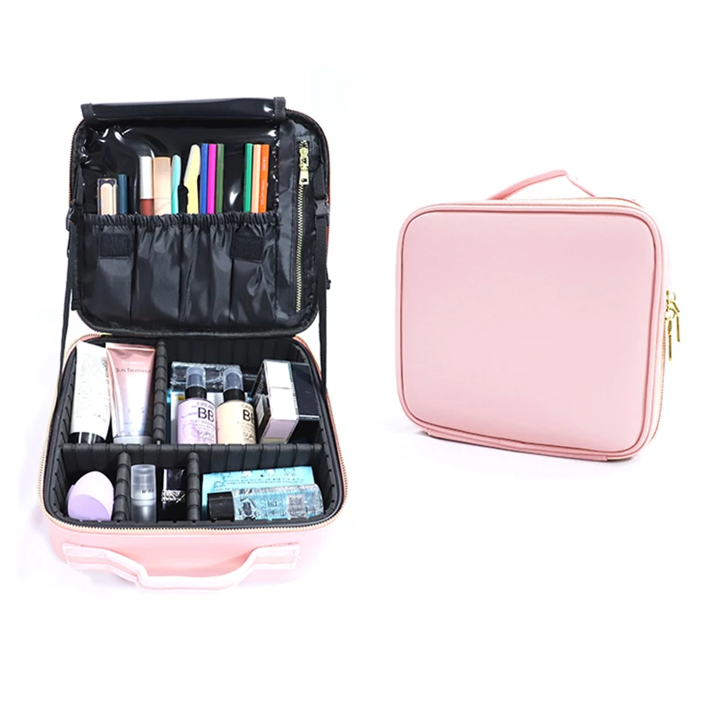 Custom Wholesale High Quality Portable Cosmetic Bag Makeup Case Travel Make Up Bag