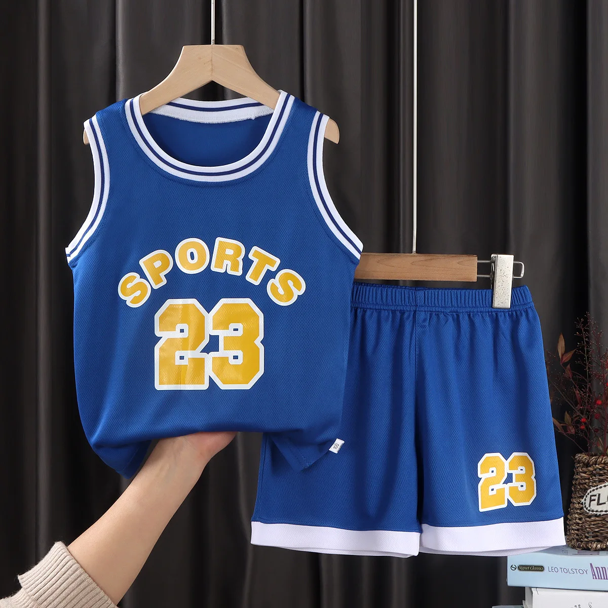 Custom Boys Reversible Basketball Jersey Sets Children Basketball Wear Uniform Breathable Double Side Basketball Shirts For Kids