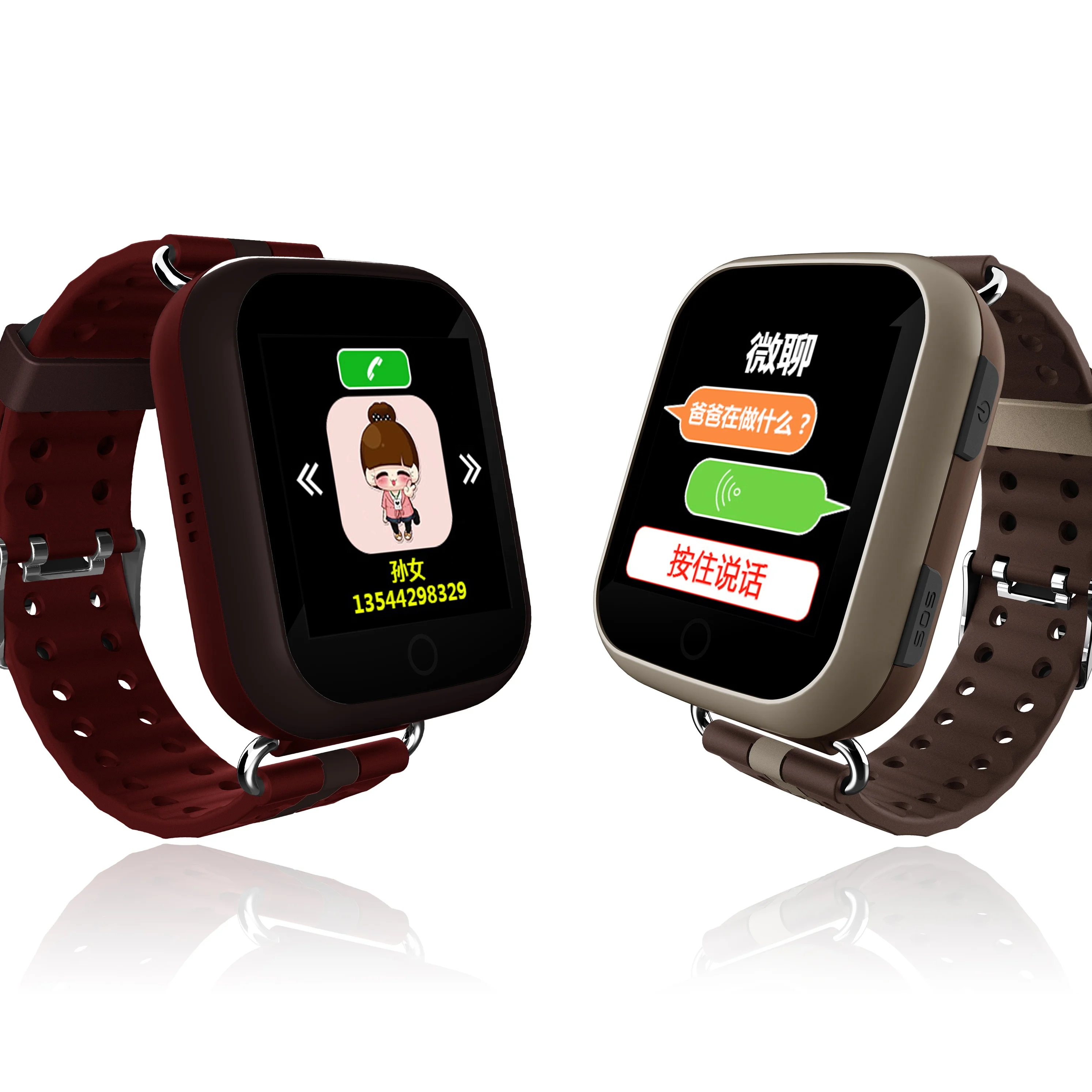 High quality smart watch phone for elderly sos emergency +GPS positioning / contact with parents easily Android /IOS system