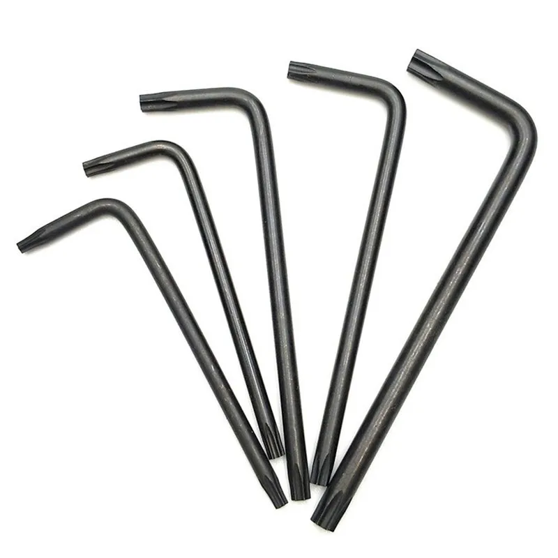 T4 T5 T6 T7 T8 T10 T15 T20 T25 T30 T45  T50 Hand Tool Allen L Short arm Black Oxide Torx Wrench Torx Key