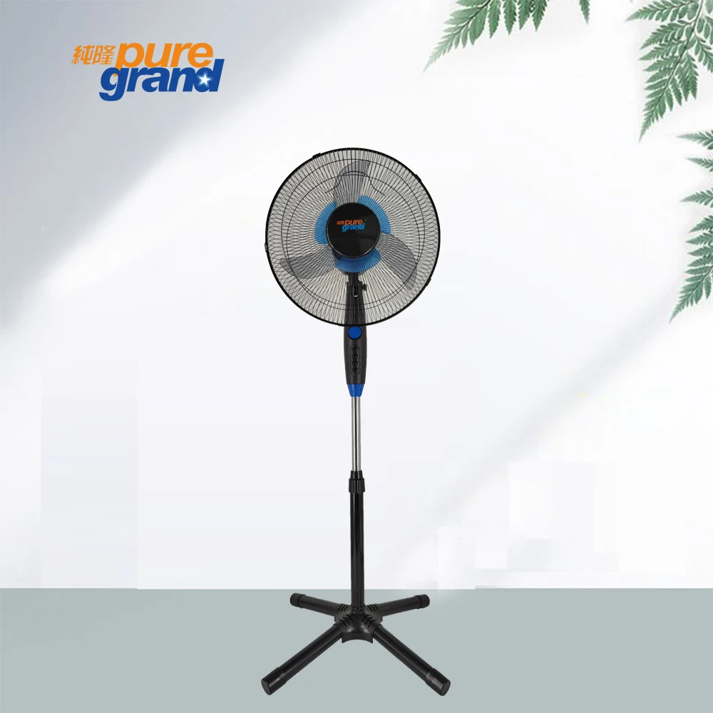 New product 3 speed 40w 220v electrical 16-inch oscillating cross pedestal double blade stand fan