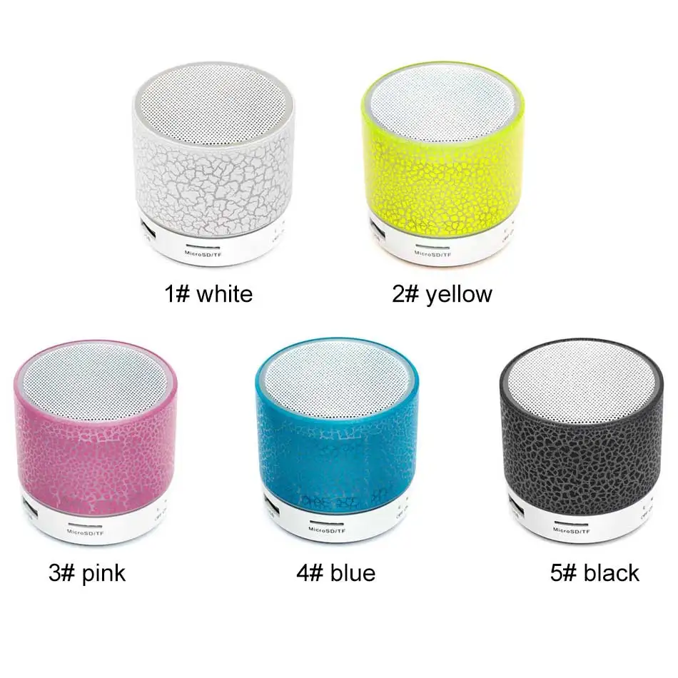 A9 Mini LED Blue Tooth Speaker Wireless Music Audio TF USB FM Hifi Stereo Sound Speaker For Android Mobile Phone