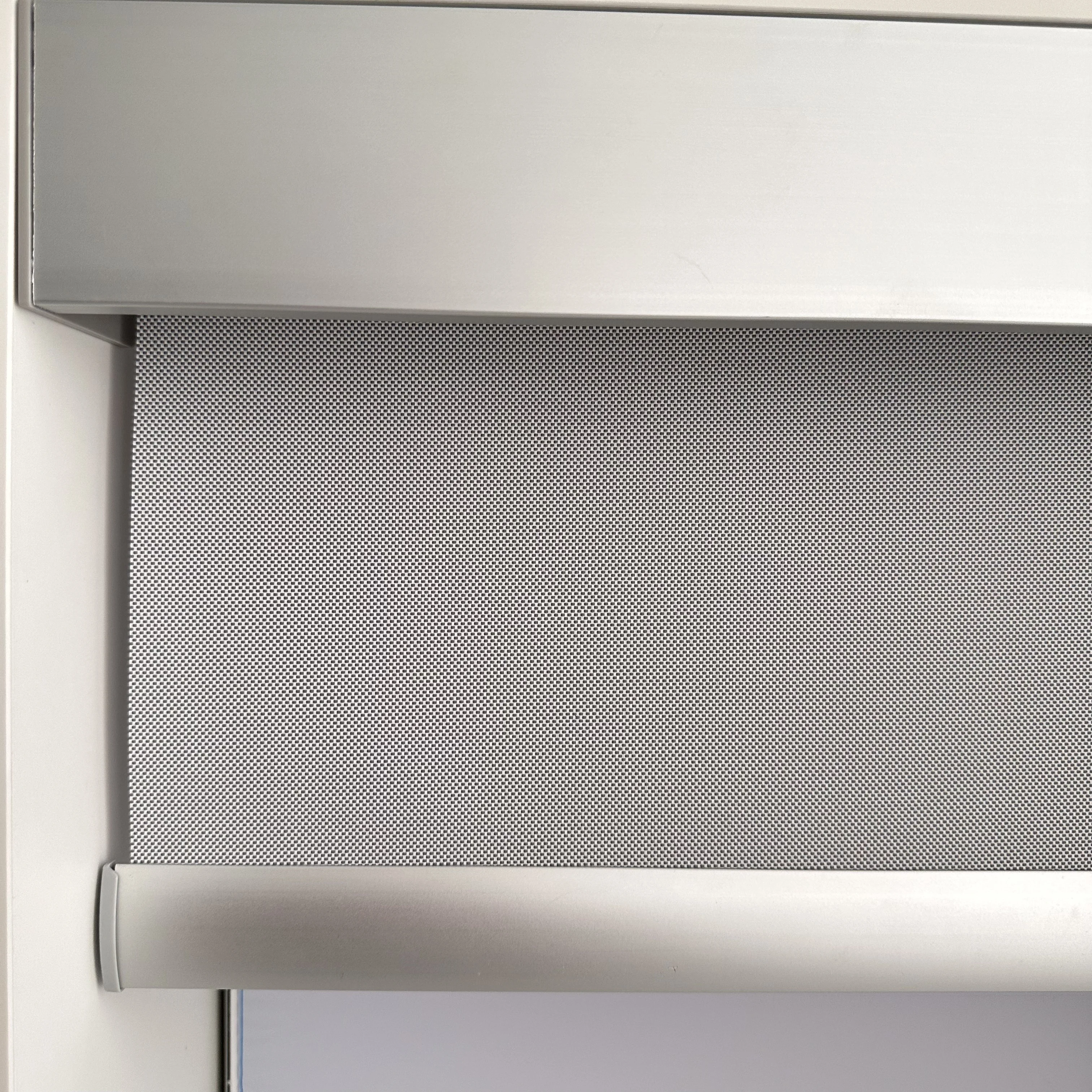 Square anodized silver cassette solar roller blind shade for Canada