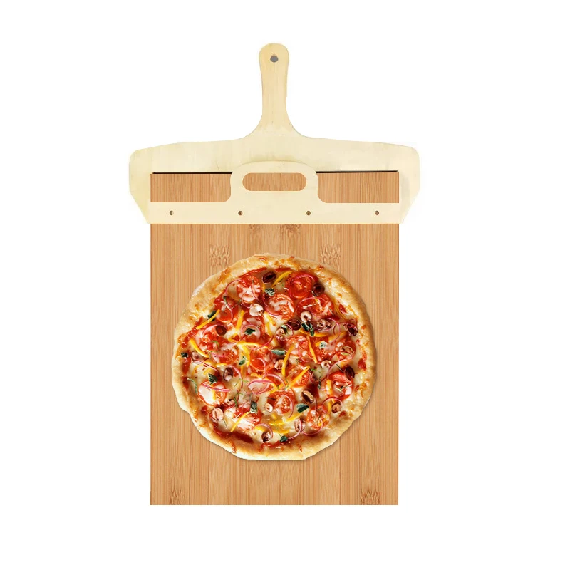 New Non-Stick  Multifunctional Pizza Board Wooden Sliding Pizza Peel with Handle