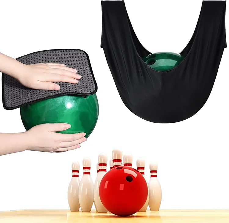 Custom Logo Washable Microfiber Bowling Ball Polisher Cleaner See Saw