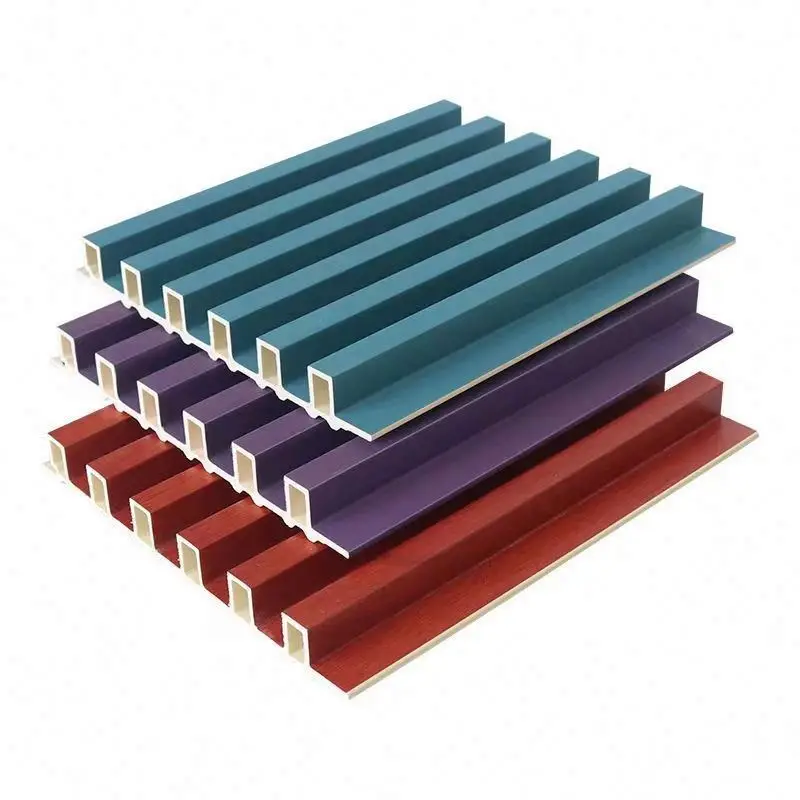 Облицовочная 10 видов конструкций с покрытием из ПВХ под дерево рифленая стеновая доска образец стеновой панели