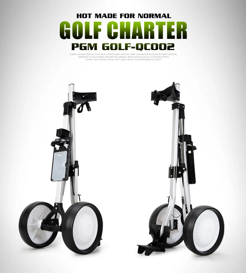 PGM 2 Wheels Wholesale Golf Push Carts Aluminum AlloyGolf Trolley Golf Buggy