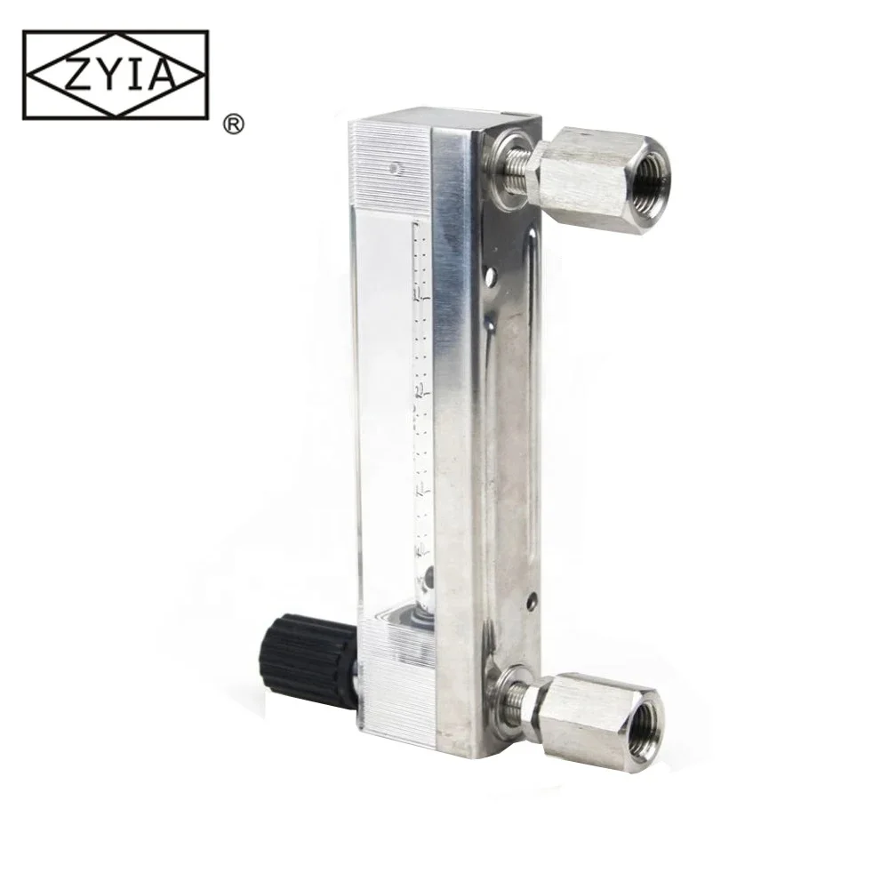 Variable area glass tube hose panel mount water flow control rotameter  flow meter for acid