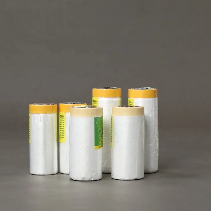 Taped For Car Surface Protection Painting Pre-Taped Masking Tape Film