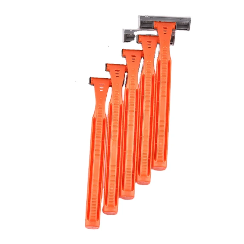 Classic design safety belt lubricating strip three edge disposable razor