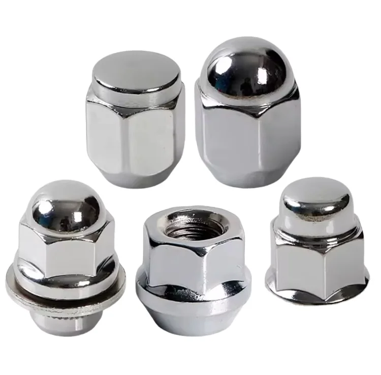 Chinese Factories Accept Customized Processing OEM/ ODM Chrome Tyre Nut M12x1,5 Chrome Plated Locking lug nuts