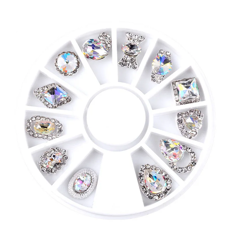 3d Nail Rhinestones Metal Studs Gold Nail Rivets Set Nail Crystals Jewelry Decorations Manicure Kit