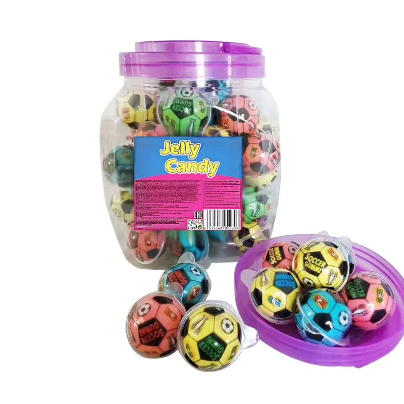 Funny Halloween Multi Colored Eyes Ball Shape Jelly Candy Fruity Flavor Gummy Candy For Kids