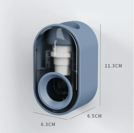 Punch Free Automatic Toothpaste Dispenser Dust Wall Mount Bathroom Accessories Set