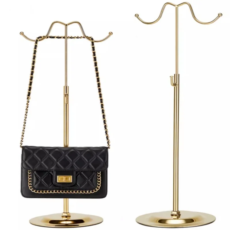 Luxury Women Bags Display Rack For Handbag  Bag Stand For Retail Ladies Metal Women Handbag Display Stand For Shop