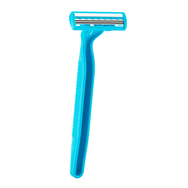 Pearlmax 5pcs/pack Blue Thriple Blades Body Facial Shaving Kit Plastic Handle Women Disposable Razor