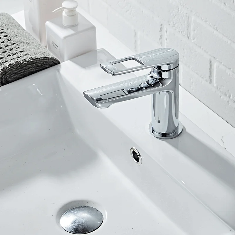 ROVATE High Quality Bathroom Basin Faucet Modern Design Single Handle Hot & Cold Washbasin Sink Faucet Mixer