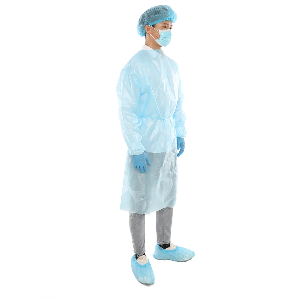 Medical ASTM Level 1disposable isolation gown plastic gown ppe waterproof disposable gowns clinic uniform medical suppliers CE