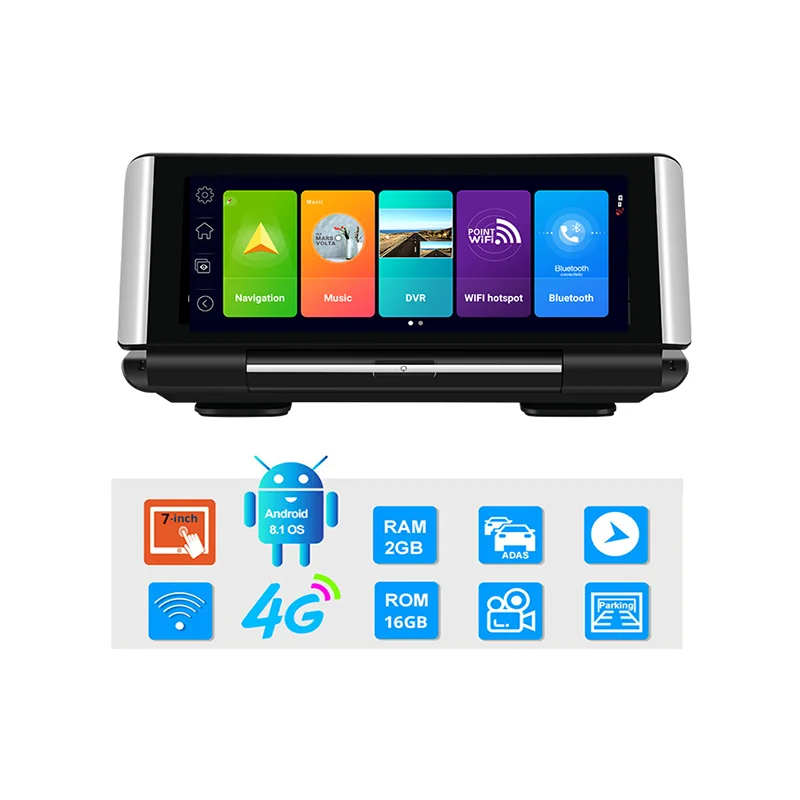 
Wifi rear view mirror hd two cameras black box gps 4g dual camera car dvr dash cam 