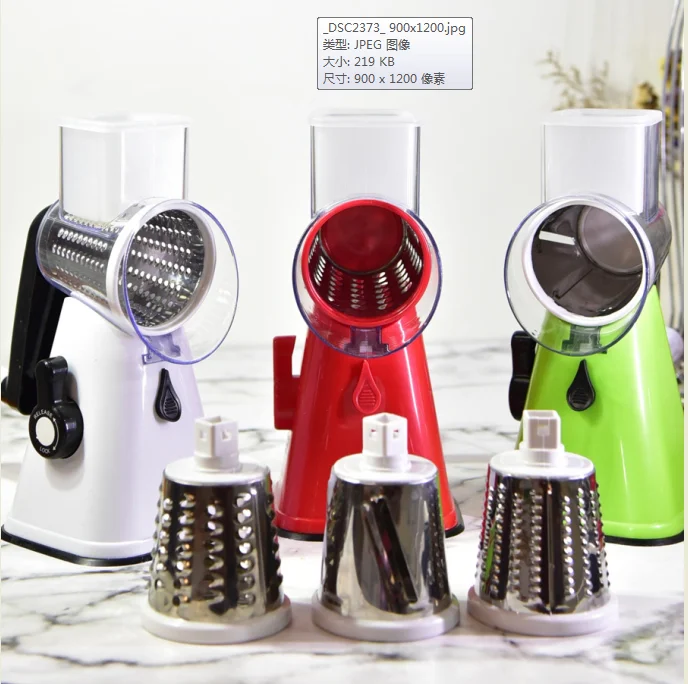 Manual vegetable cheese rotary drum grater vegetable chopper