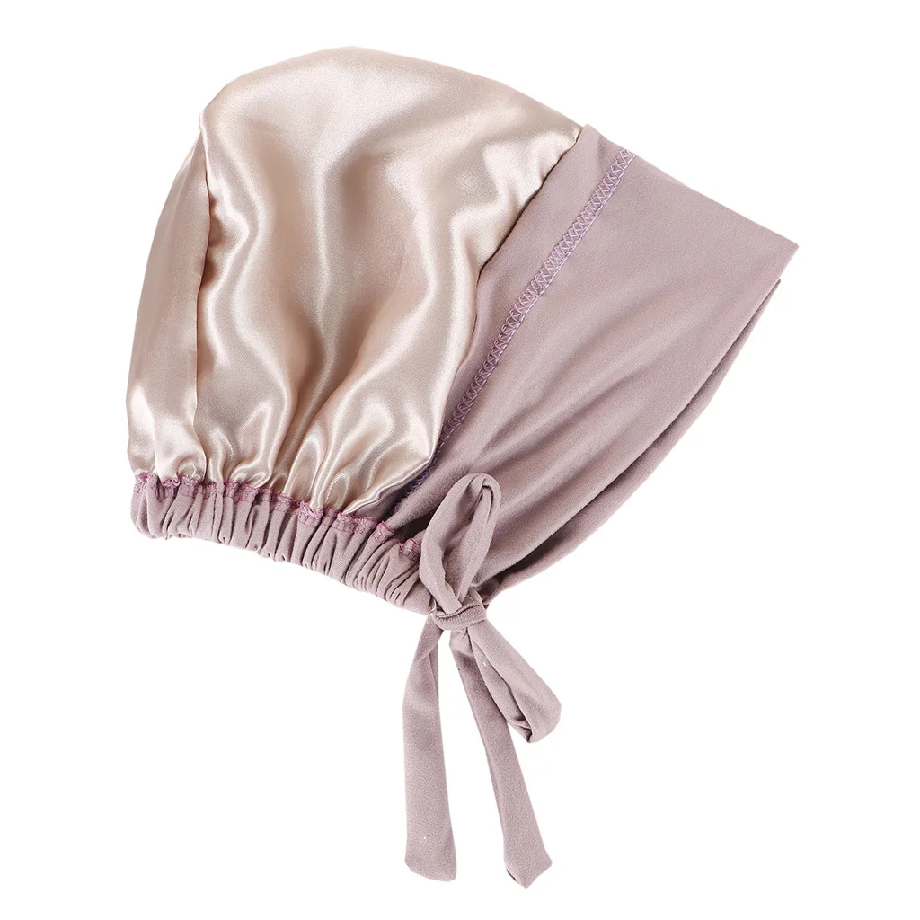 Double-Deck Satin Smooth Bonnet Ethnic Muslim Inner Cap Factory Wholesale HeadScarf Scarf Hijab