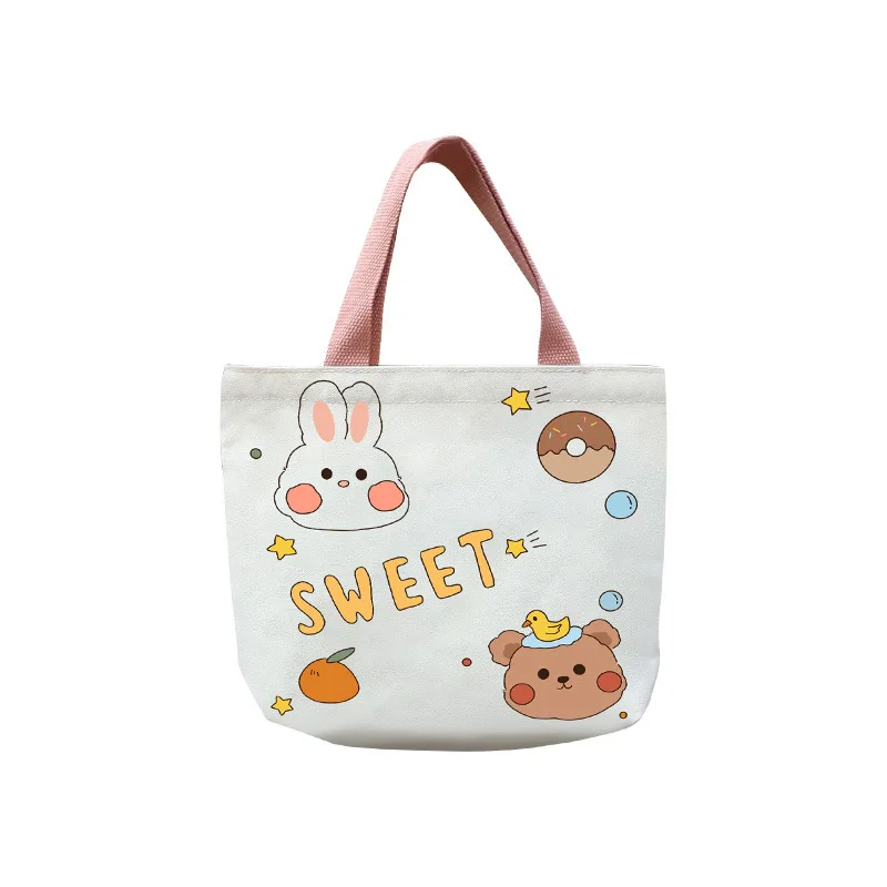 Dynamics Cartoon canvas hand carrying canvas bag small satchel cute casual handbag