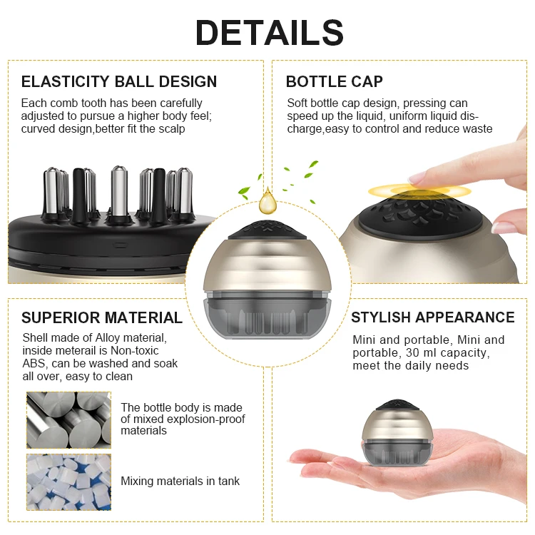 Антистатическое оборудование для ухода за волосами и массажа, щетка для ухода за волосами, восстанавливающая расческа, терапия против выпадения волос