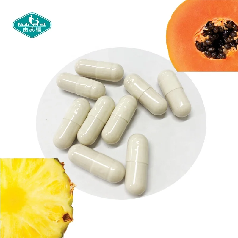 Пищеварительные ферменты плюс пребиотики и пробиотические добавки в капсулах от частного бренда