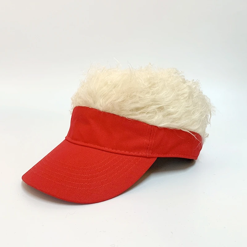 Camouflaged Sun Visor Cap Wig Cap Adjustable Baseball Hat Hair Golf Baseball Cap