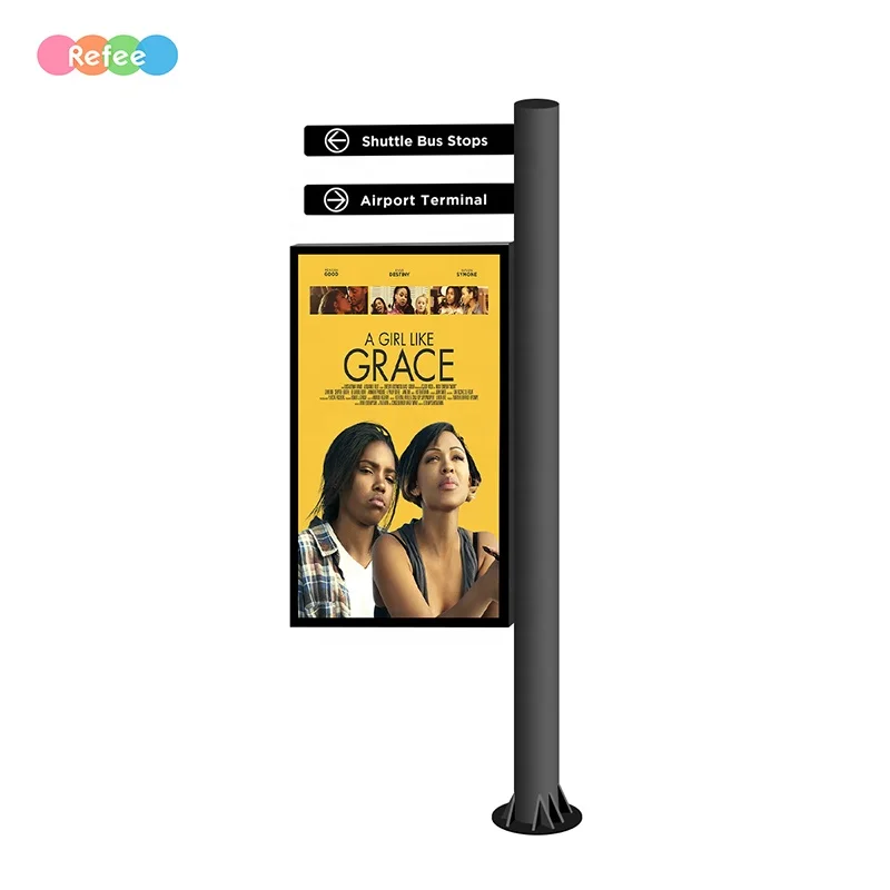 Ultra Thin Floor Standing Advertising TV Screen 2K 4K Monitor Weatherproof Digital Kiosk Signage Ads Outdoor Digital Signboard
