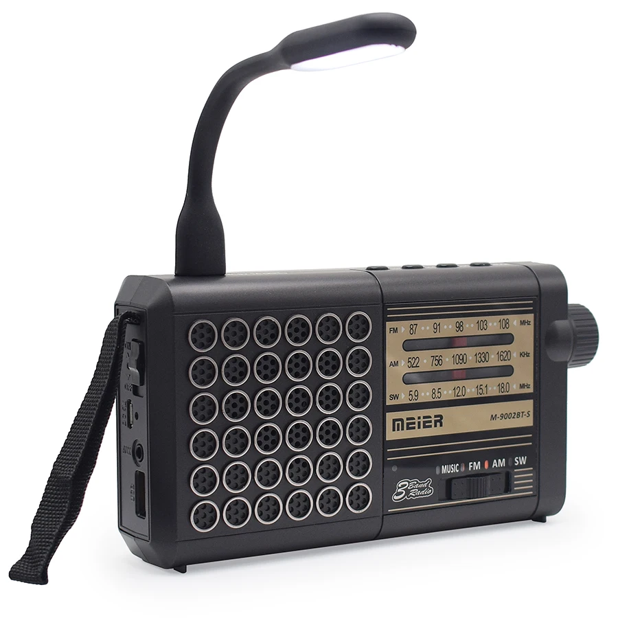 HQ Sound Retro High sensitivity world receiver FM AM SW 7band portable BT band analogue TF USB radio with speaker phone charger