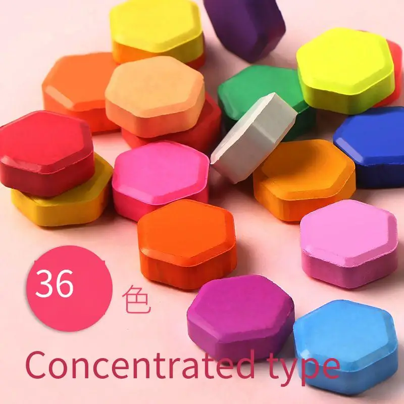 Art Supplies 36Colors Solid Watercolor Painting Set with Special Water Brush Pen Great for Kids and Adults