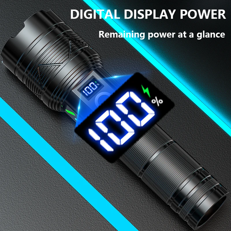 Flash Sales High Powered Flash Light Super Bright High Lumen USB Rechargeable Flashlight for Emergency, Hiking, Camping, Outdoor