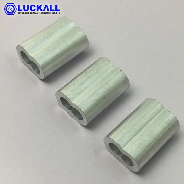 DIN3093 Stainless Steel Metal Wire Rope Aluminium Cable Crimp Hose Ferrule Clamp Fittings Joint Oval Sleeve For Hoses