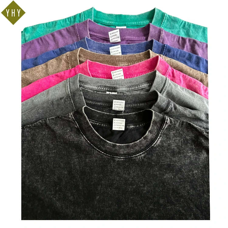 Dropshipping Oversized Custom Graphic t shirts DTG Printed custom t shirt printing Vintage Washed Heavyweight Cotton Plain Men T