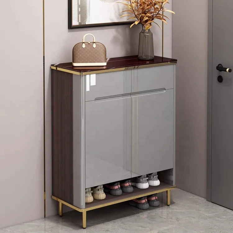 Modern furniture customizable color wooden storage cabinet shoe rack living room cabinet