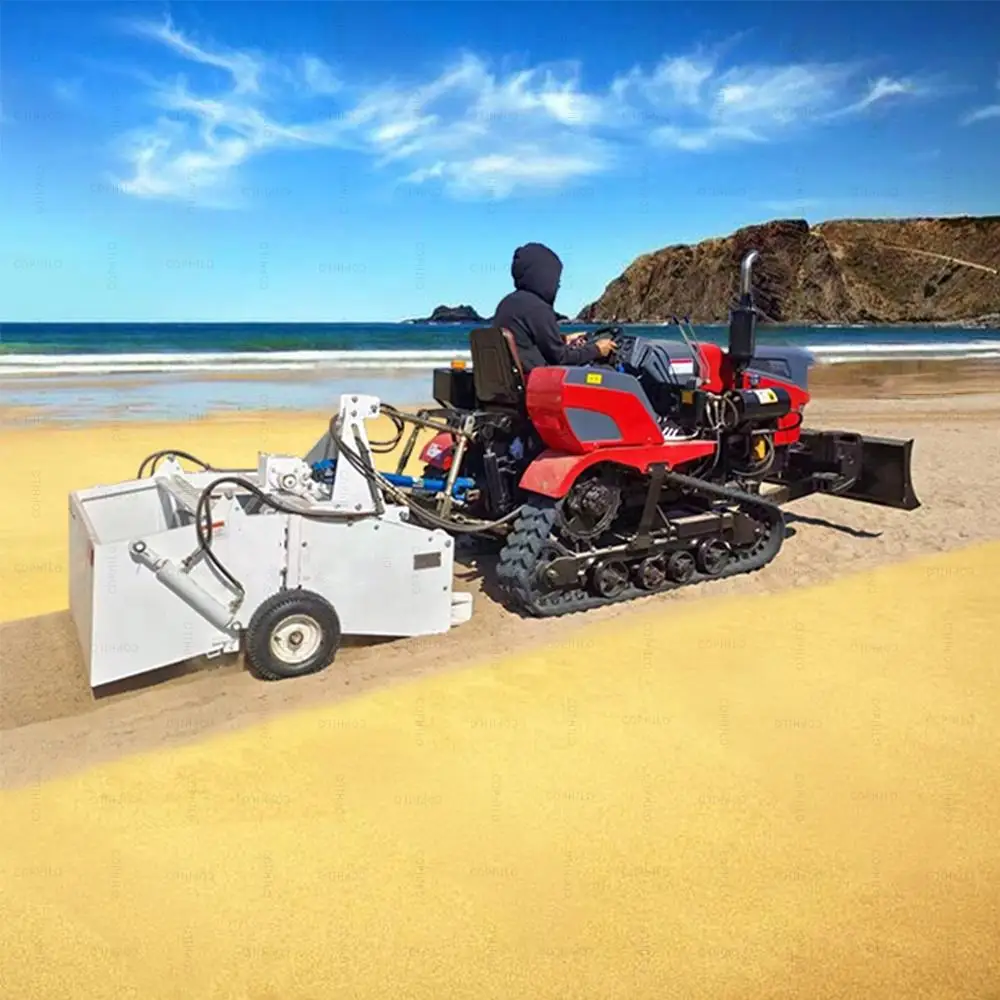 High Quality All-In-One Track Type Small Beach Cleaner Sand Beach-Cleaner-For-Sale Beach Cleaner Machine
